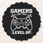 ゲーマーは、彼らはちょうどレベルアップ誕生日ゲーマー ペーパーコースター (正面)