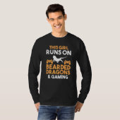 ゲーマーひげドラゴン Tシャツ (正面フル)