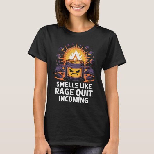 ゲーマーへのギフトキャンドル: 怒りの香り Tシャツ (正面)