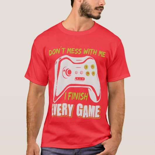 ゲーマーへのギフト ゲーム好きな人には手を出すな Tシャツ (正面)
