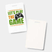 ゲーマーへのプレゼント 一緒にゲームしよう バッジ (正面＆裏面)