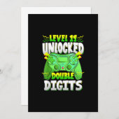 ゲーマーへのプレゼント 19歳の誕生日 男の子 ダブルディジット 1 招待状 (正面/裏面)