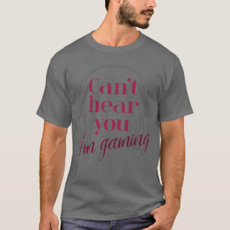 ゲーマーへの面白ギフト ヘッドセット 「ゲーム中でーす」 Tシャツ
