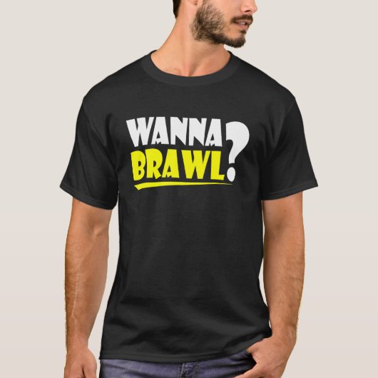 ゲーマーを乱闘したいゲーム乱闘グラフィック Tシャツ (正面)