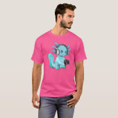 ゲーマーアクソロテルキュートAxolotlゲーミングビデオゲーマー1 Tシャツ (正面フル)