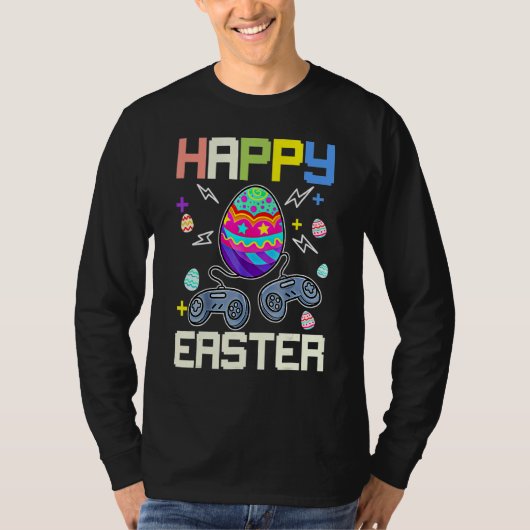 ゲーマーイースター卵ゲームのビデオゲームボーイズ Tシャツ (正面)