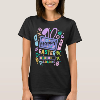 ゲーマーイースター・バニー・ローディングバー・パステル・ビデオゲーム Tシャツ