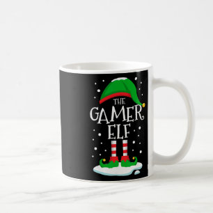 ゲーマーエルフのクリスマスファミリーマッチングXmasビデオ コーヒーマグカップ