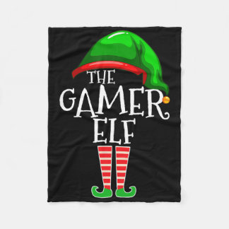 ゲーマーエルフの家族おそろいクリスマスギフト映像 フリースブランケット