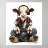 ゲーマーカウゲームルームのポスターま子供へたはダウンロード ポスター (正面)