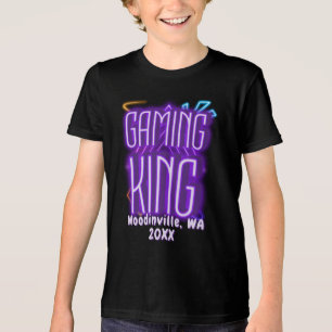 ゲーマーカスタムロケーションのゲーミングキング日付名 トライブレンドTシャツ