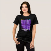ゲーマーカスタムロケーション日付名のゲーミングマスター トライブレンドTシャツ (正面全面)