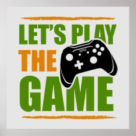 ゲーマーカッコいいルームワードアートゲーム ポスター