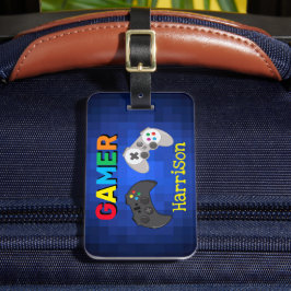 ゲーマーカラフルビデオゲームパーソナライズされた ラゲッジタグ