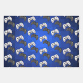 ゲーマーカラフルビデオゲーム ラッピングペーパーシート (正面)