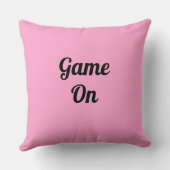 ゲーマーガールピンクとブラック クッション (裏面)