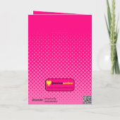 ゲーマーガールブルーコントローラ誕生日 カード (裏面)