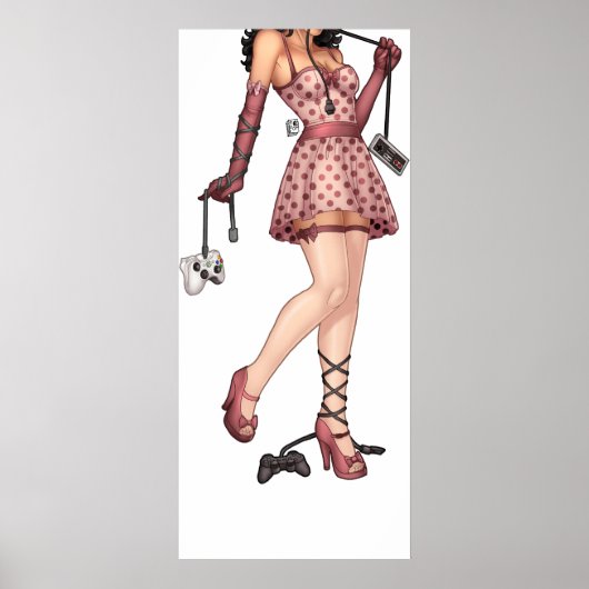 ゲーマーガールポスター ポスター (正面)