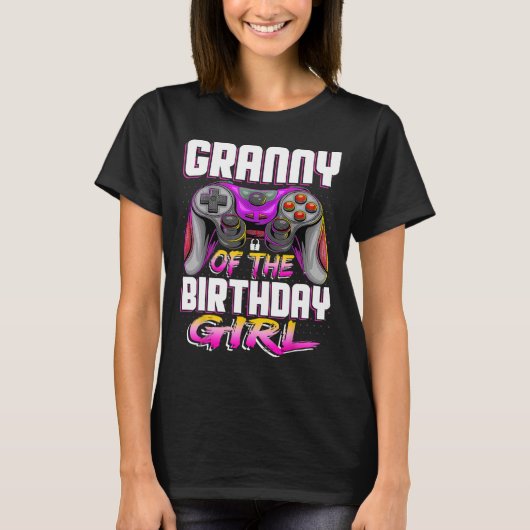 ゲーマーガールマッチングビデオゲーム誕生日 Tシャツ (正面)