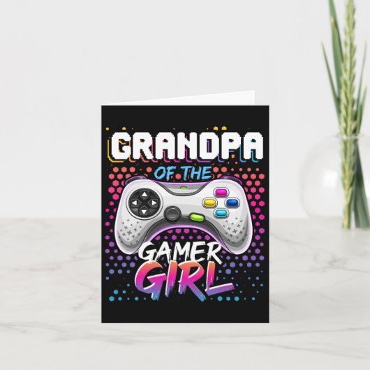ゲーマーガールマッチングビデオゲーム誕生日Gifの カード (正面)