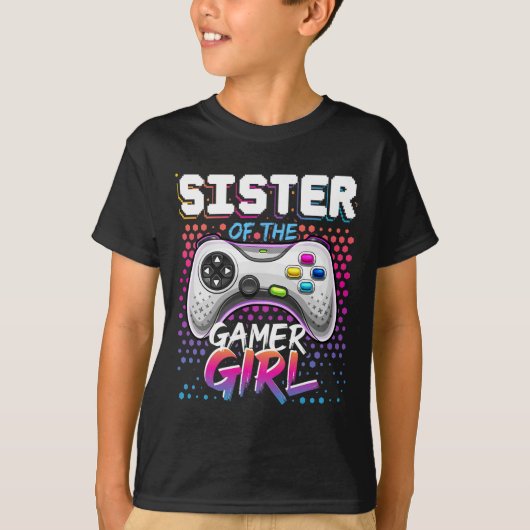 ゲーマーガールマッチングビデオゲーム誕生 Tシャツ (正面)