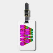 ゲーマーガール文字 ラゲッジタグ (正面縦)