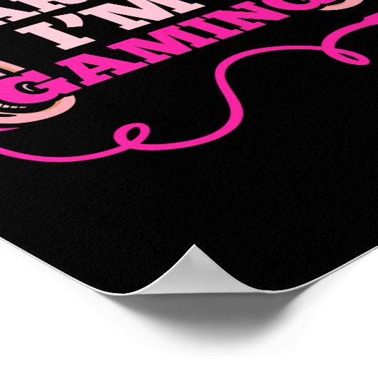 ゲーマーガール私はゲームのビデオゲームを聞くことができない ポスター (角)