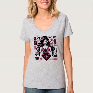 ゲーマーガール ギフト ゲーム好き 愛 ハート デザイン Tシャツ