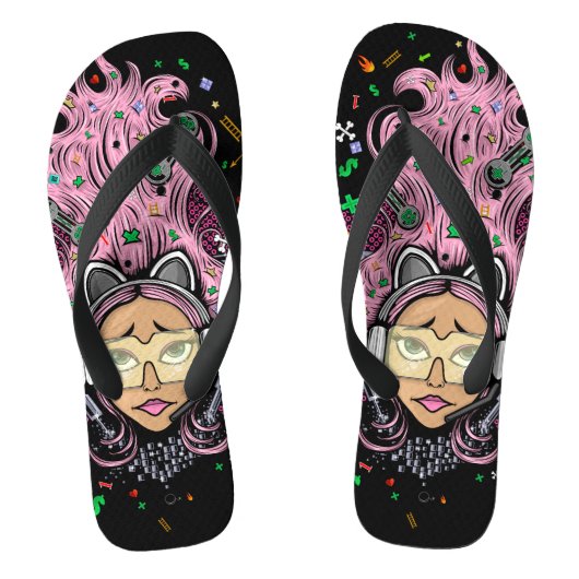 ゲーマーガール ビーチサンダル (フットベッド)