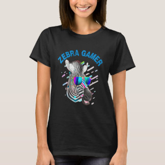 ゲーマーキッズのためのゼブラゲーマーグラフィックデザイン 1 Tシャツ