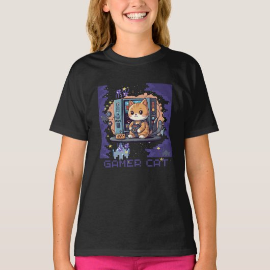 ゲーマーキャット Tシャツ (正面)
