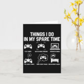ゲーマーギのための余暇にやる6つのことTシャツ ギ カード (黄色い花)