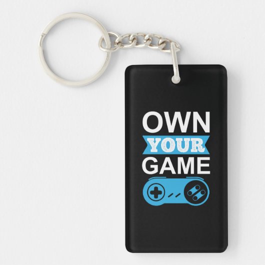 ゲーマーギフトがゲームを所有 キーホルダー (正面)