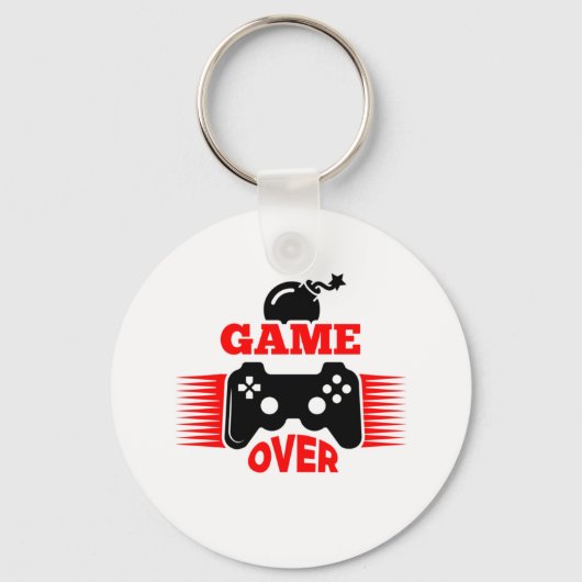 ゲーマーギフトゲームオーバー キーホルダー (正面)