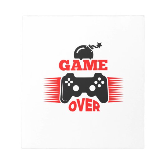 ゲーマーギフトゲームオーバー ノートパッド (正面)