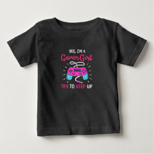 ゲーマーギフト はい、私はゲーマー女子です ベビーTシャツ