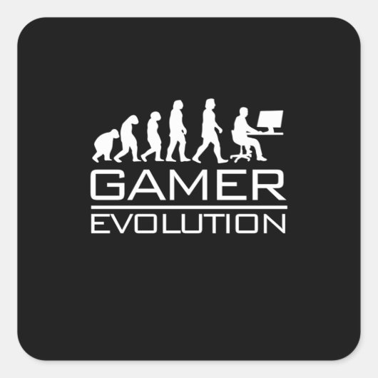 ゲーマーギフト |ゲーマーの進化 スクエアシール (正面)