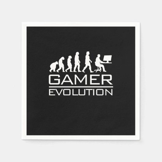 ゲーマーギフト |ゲーマーの進化 スタンダードカクテルナプキン (正面)