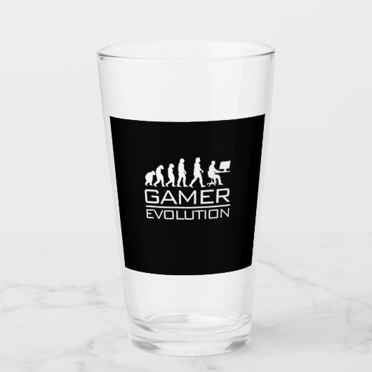 ゲーマーギフト |ゲーマーの進化 タンブラーグラス (正面)