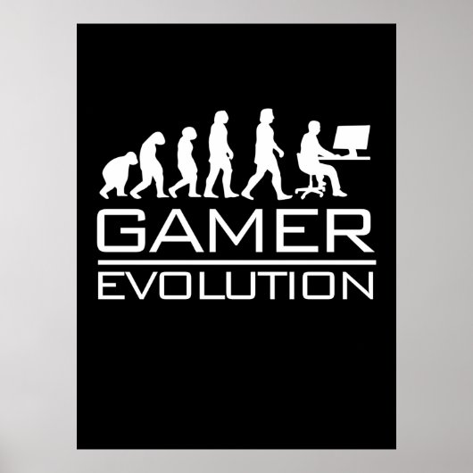 ゲーマーギフト |ゲーマーの進化 ポスター (正面)