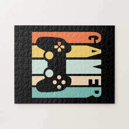 ゲーマーギフト |ゲーマーレトロヴィンテージ ジグソーパズル (横)