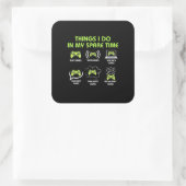 ゲーマーギフト |ゲームの時間が空いている間に行うこと スクエアシール (バッグ)