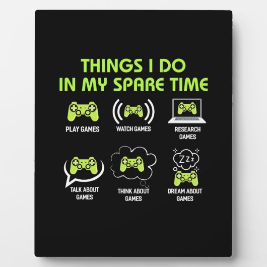ゲーマーギフト |ゲームの時間が空いている間に行うこと フォトプラーク (正面)
