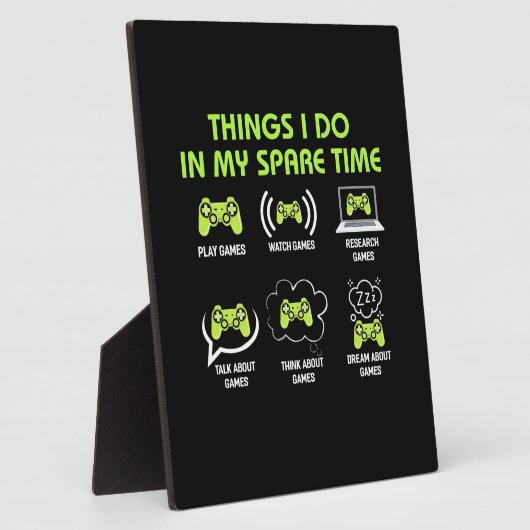 ゲーマーギフト |ゲームの時間が空いている間に行うこと フォトプラーク (側面)