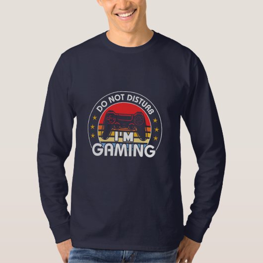 ゲーマーギフト |ゲームを邪魔しない Tシャツ (正面)