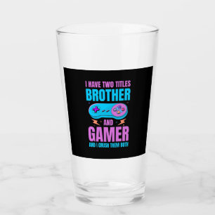 ゲーマーギフト BrotherとGamer私は両方を粉砕 タンブラーグラス