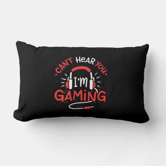 ゲーマーギフト | Can Not Here I Am Gaming ランバークッション (正面)
