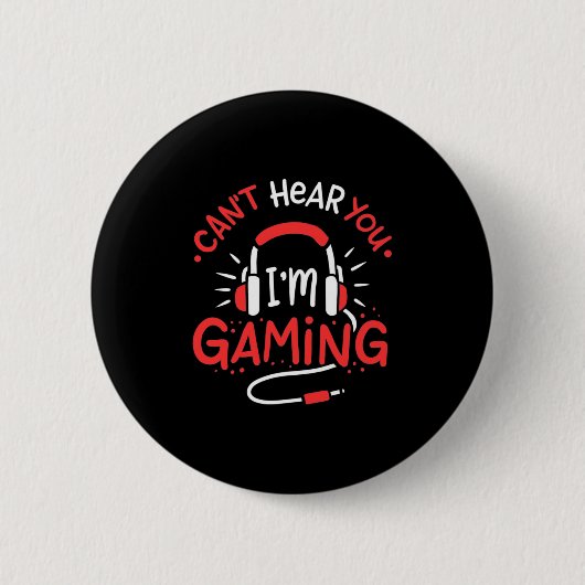 ゲーマーギフト | Can Not Here I Am Gaming 缶バッジ (正面)