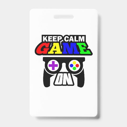 ゲーマーギフト Keep Calm ゲームオン バッジ (正面)