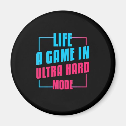 ゲーマーギフト | Ultra懸命モードでのゲームのライフ マグネット (正面)